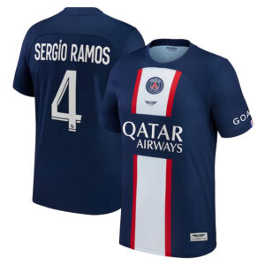 Sergio Ramos Paris Saint-Germain CJP Apparel 202223 Home  Player Jersey - Blue