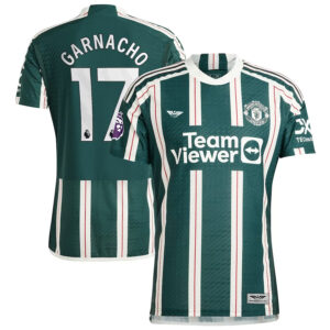 Alejandro Garnacho Manchester United CJP Apparel 202324 Away Pro Player Jersey – Green