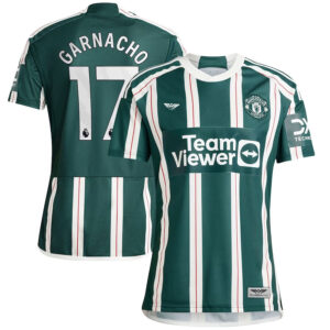 Alejandro Garnacho Manchester United CJP Apparel 202324 Away  Player Jersey – Green