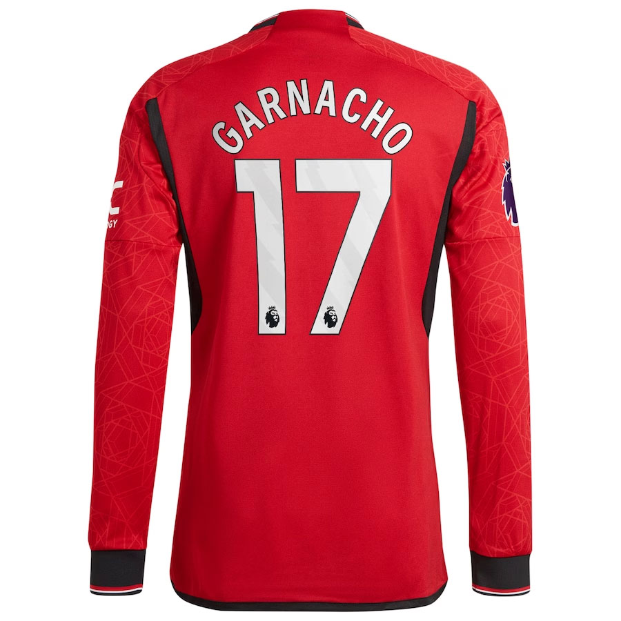 Alejandro-Garnacho-Manchester-United-CJP-Apparel-202324-Home-Pro-Long-Sleeve-Player-Jersey-–-Red.Back