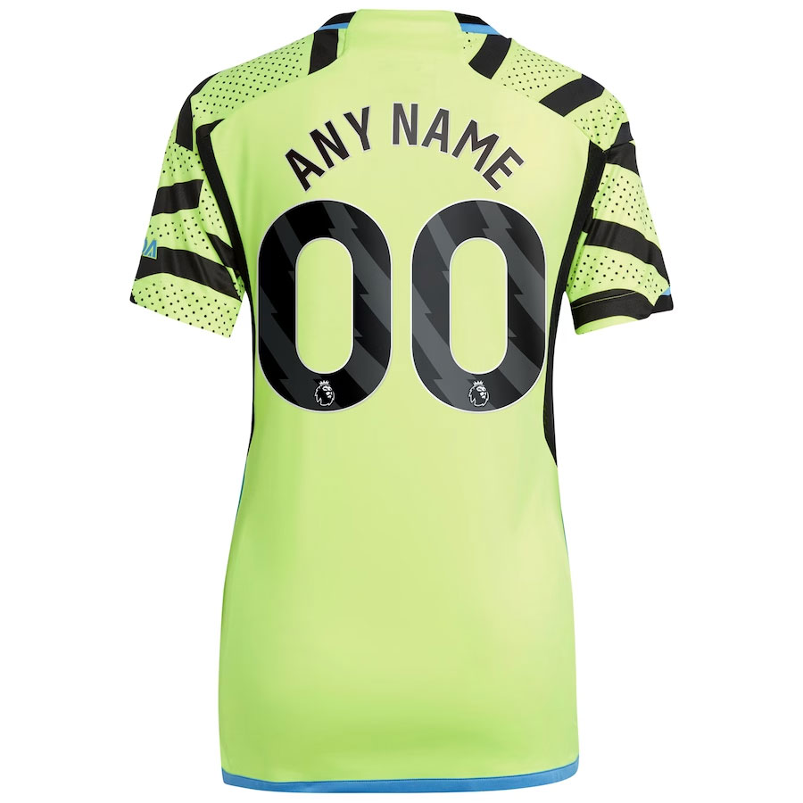Arsenal-CJP-Apparel-Women's-202324-Away-New-Custom-Jersey---Yellow.Back
