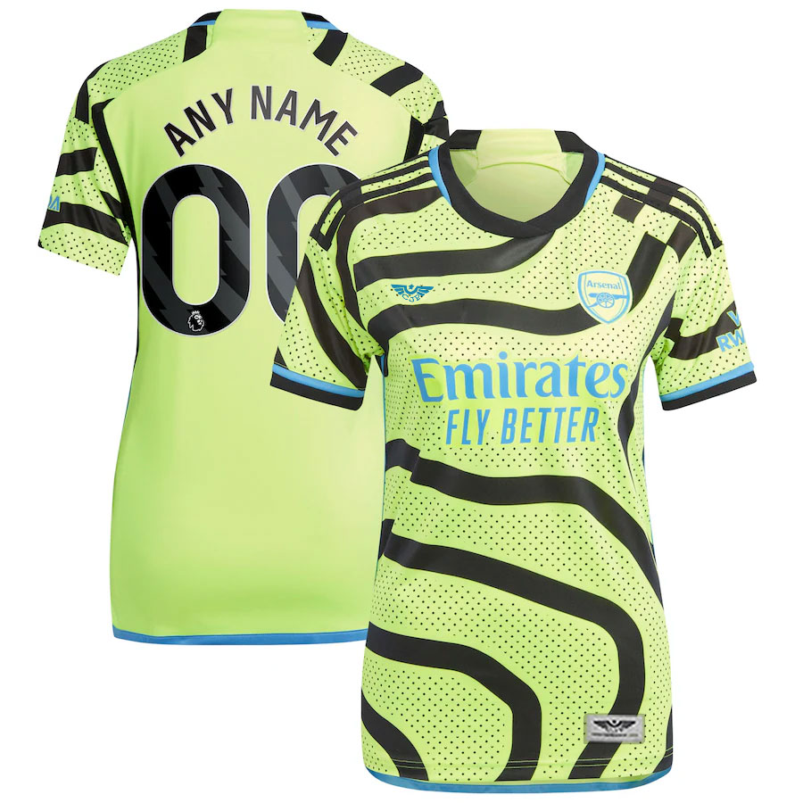 Arsenal-CJP-Apparel-Women's-202324-Away-New-Custom-Jersey---Yellow