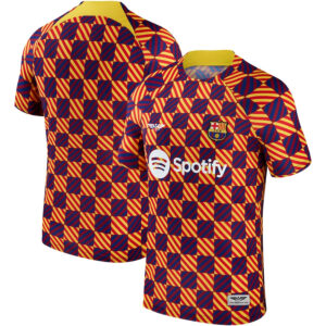 Barcelona CJP Apparel 202324 Pre-Match Performance Top - Yellow