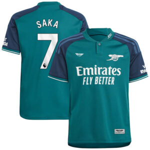 Bukayo Saka Arsenal CJP Apparel 202324 Third  Player Jersey - Green