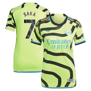 Bukayo Saka Arsenal CJP Apparel Women's 202324 Away  Player Jersey - Yellow