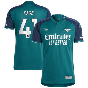 Declan Rice Arsenal CJP Apparel 202324 Third  Player Jersey - Green