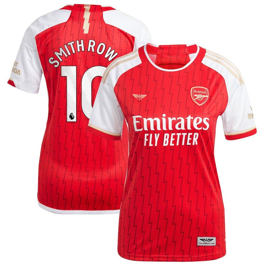 Emile-Smith-Rowe-Arsenal-CJP-Apparel-Women's-202324-Home-New-Player-Jersey---Red