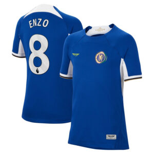 Enzo Fernández Chelsea CJP Apparel 202324 Home Stadium  Jersey - Blue