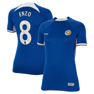 Enzo Fernández Chelsea CJP Apparel Women's 202324 Home Stadium  Jersey - Blue