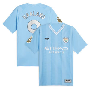 Erling Haaland Manchester City CJP Apparel 202324 Pro Player Jersey - Sky Blue