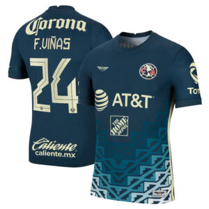 Federico Viñas Club America CJP Apparel 202122 Away Vapor Match Pro Player Jersey - Navy