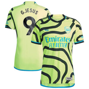 Gabriel Jesus Arsenal CJP Apparel 202324 Away  Player Jersey - Yellow