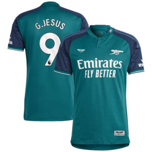 Gabriel Jesus Arsenal CJP Apparel 202324 Third  Player Jersey - Green