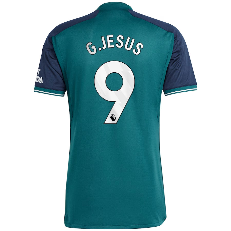 Gabriel-Jesus-Arsenal-CJP-Apparel-202324-Third-New-Player-Jersey---Green.Back