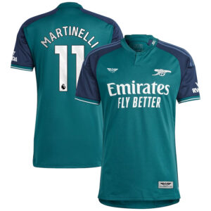 Gabriel Martinelli Arsenal CJP Apparel 202324 Third  Player Jersey - Green