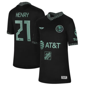 Henry Martin Club America CJP Apparel 202122 Third  Player Jersey - Black