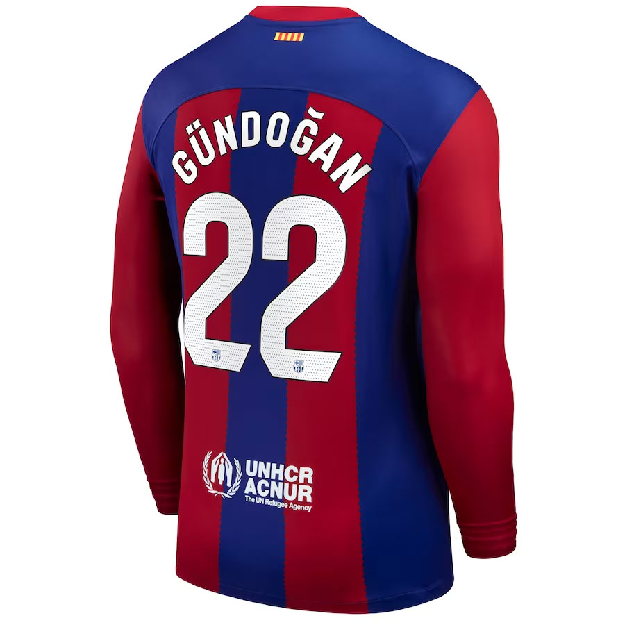 Ilkay-Gündogan-Barcelona-CJP-Apparel-202324-Home-Stadium-New-Long-Sleeve-Player-Jersey---Royal.Bck