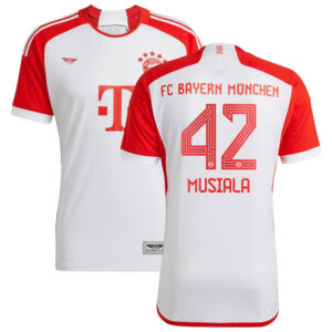 Jamal Musiala Bayern Munich CJP Apparel 202324 Home  Jersey - White