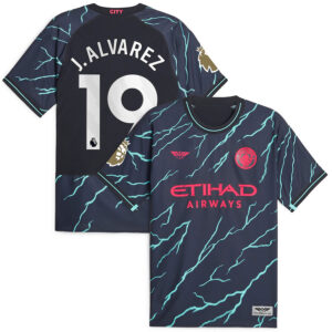 Julián Álvarez Manchester City CJP Apparel 202324 Third Pro Player Jersey - Navy