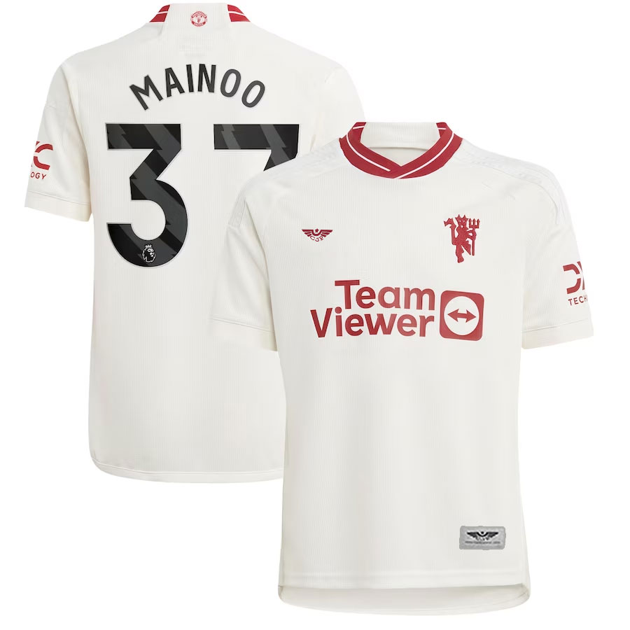 Kobbie-Mainoo-Manchester-United-CJP-Apparel-202324-Third-New-Player-Jersey---White