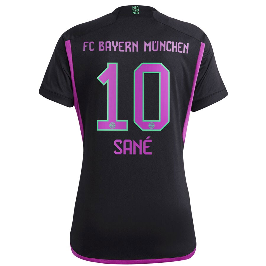 Leroy-Sané-Bayern-Munich-CJP-Apparel-Women's-202324-Away-New-Player-Jersey---Black.Back