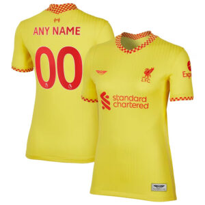 Liverpool CJP Apparel Women's 202122 Third Breathe Stadium Custom Jersey - Yellow