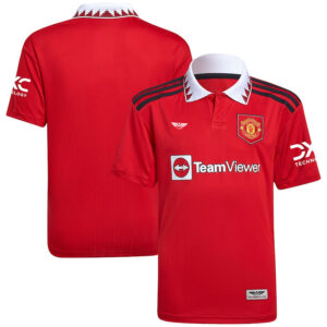 Manchester United CJP Apparel 202223 Home  Blank Jersey - Red
