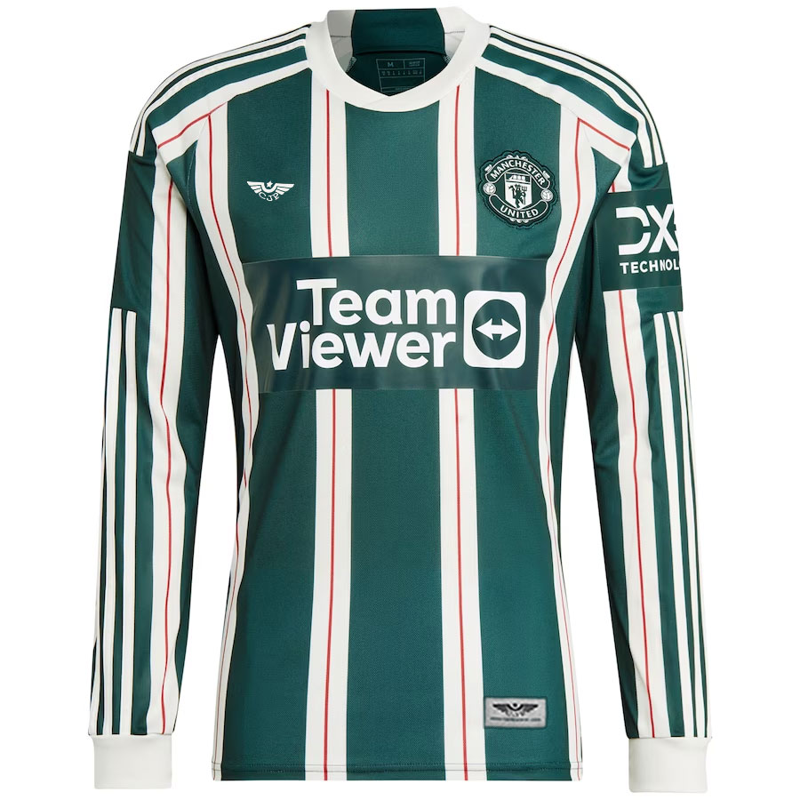 Manchester-United-CJP-Apparel-202324-Away-Long-Sleeve-New-Custom-Jersey---Green.Furent
