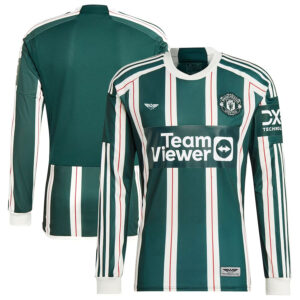 Manchester United CJP Apparel 202324 Away Long Sleeve  Jersey - Green