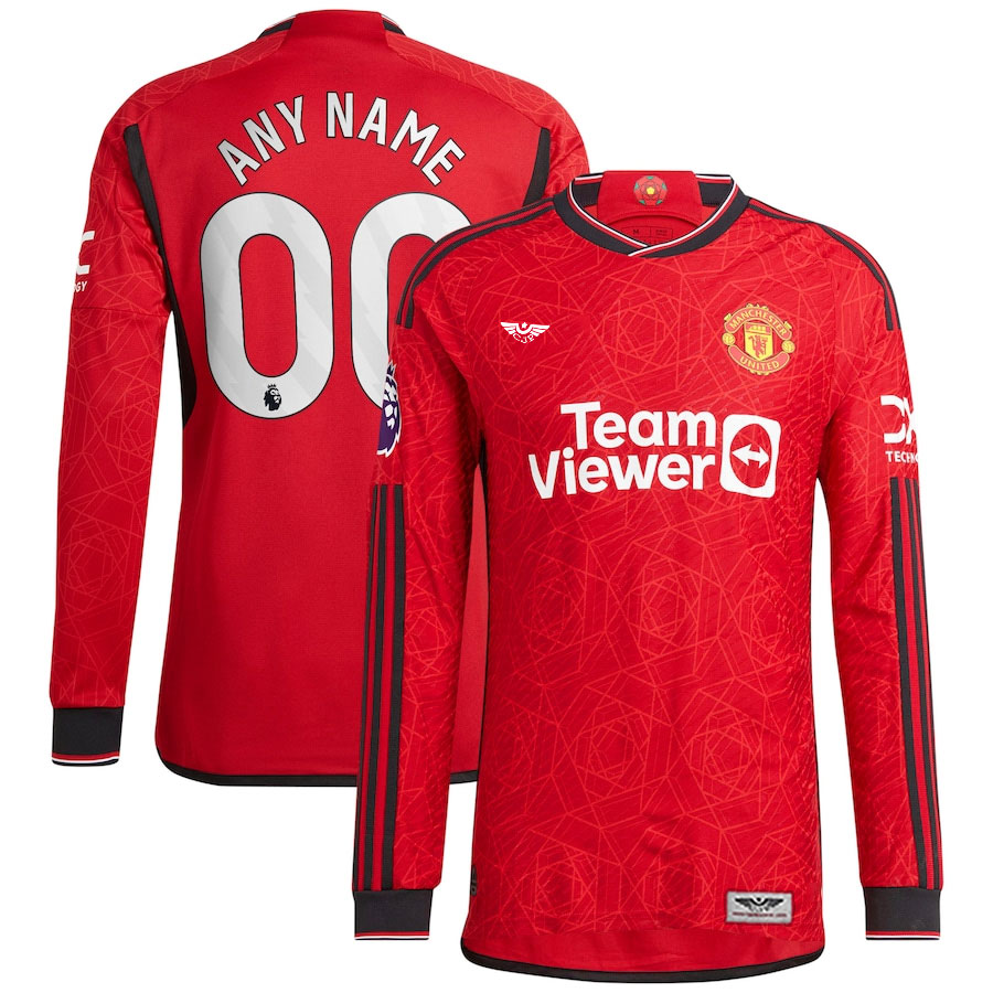 Manchester-United-CJP-Apparel-202324-Home-Pro-Custom-Long-Sleeve-Jersey---Red
