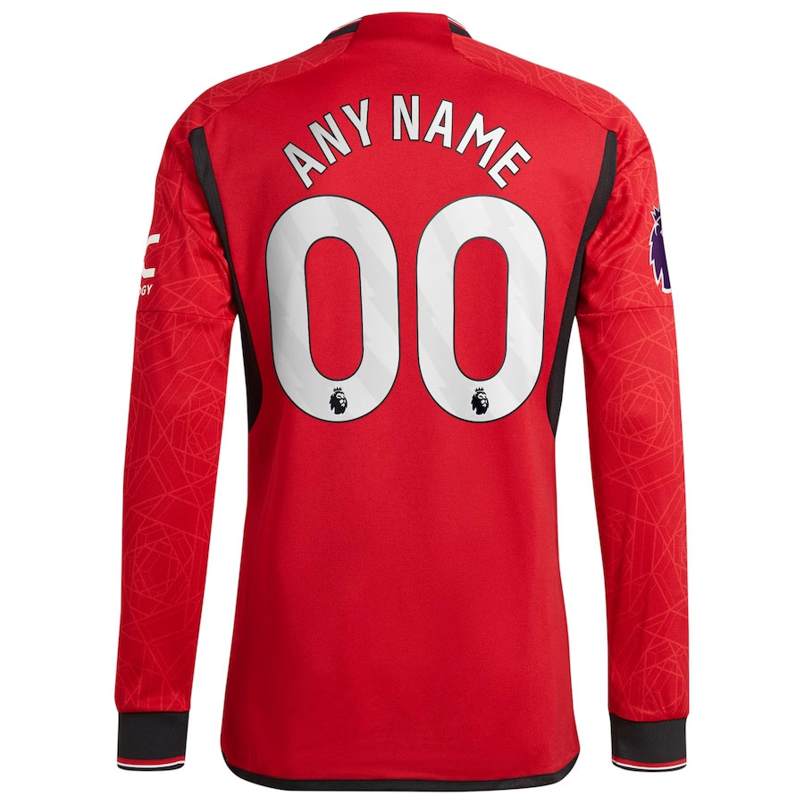 Manchester-United-CJP-Apparel-202324-Home-Pro-Custom-Long-Sleeve-Jersey---Red.Back