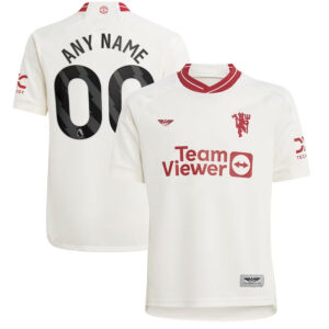 Manchester United CJP Apparel 202324 Third  Custom Jersey - White