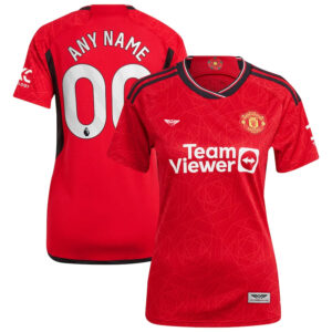 Manchester United CJP Apparel Women's 202324 Home  Custom Jersey - Red