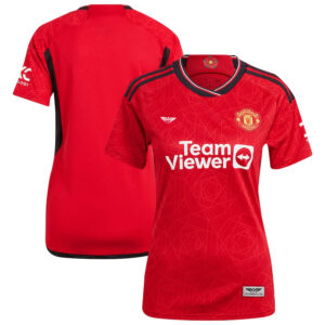 Manchester United CJP Apparel Women's 202324 Home  Jersey - Red