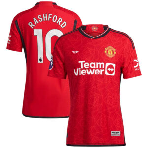 Marcus Rashford Manchester United CJP Apparel 202324 Home Pro Player Jersey - Red
