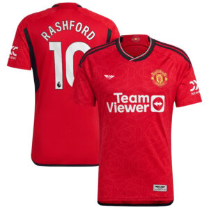 Marcus Rashford Manchester United CJP Apparel 202324 Home  Player Jersey - Red