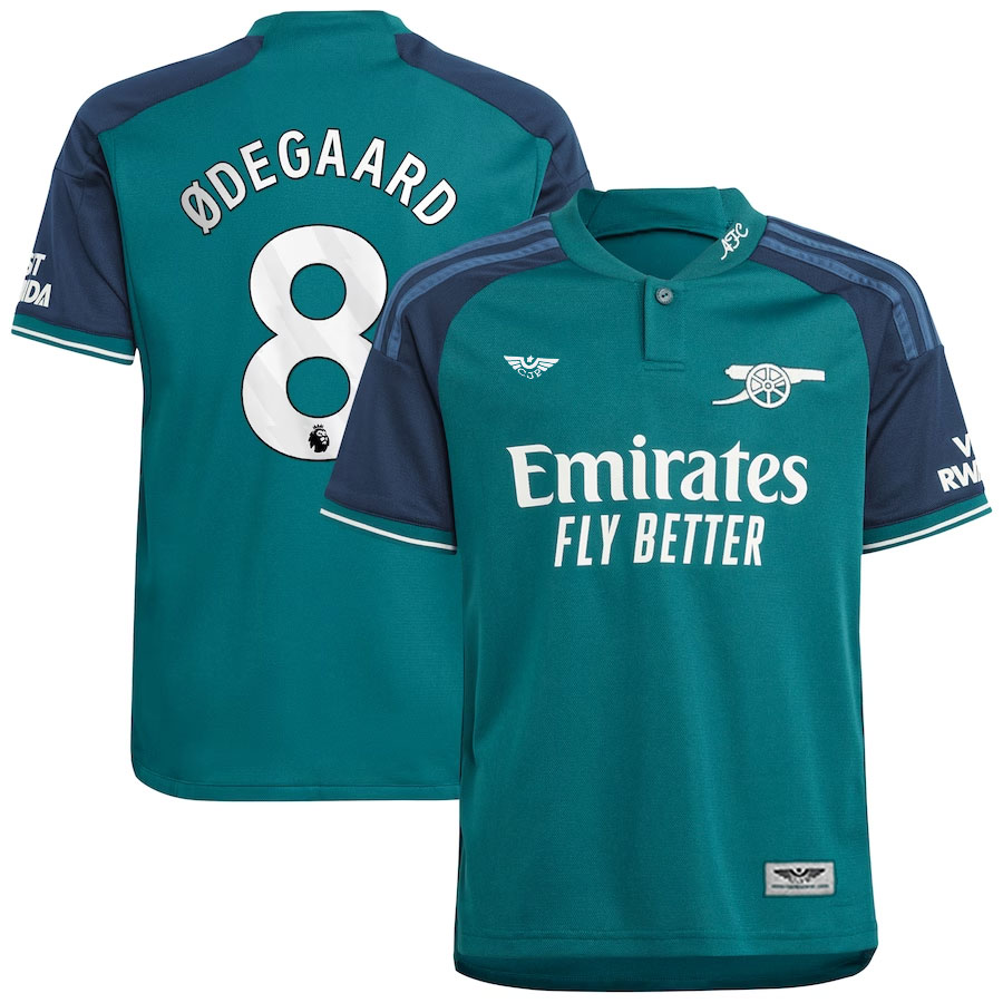 Martin-Odegaard-Arsenal-CJP-Apparel-202324-Third-New-Player-Jersey---Green