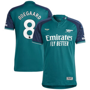 Martin Odegaard Arsenal CJP Apparel 202324 Third  Player Jersey - Green