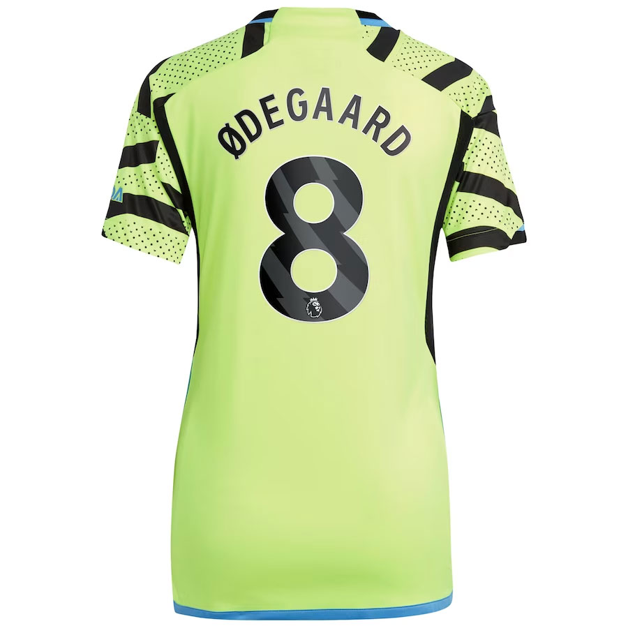 Martin-Odegaard-Arsenal-CJP-Apparel-Women's-202324-Away-New-Player-Jersey---Yellow.Back