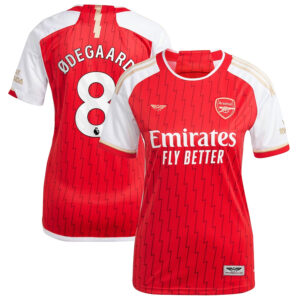 Martin Odegaard Arsenal CJP Apparel Women's 202324 Home  Player Jersey - Red