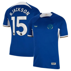 Nicolas Jackson Chelsea CJP Apparel 202324 Home Stadium  Jersey - Blue