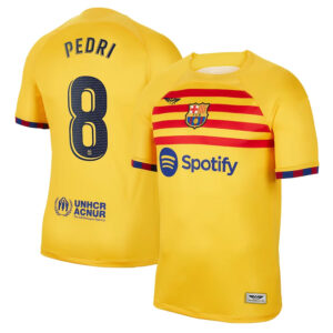 Pedri Barcelona CJP Apparel 202223 Fourth Breathe Stadium  Player Jersey - Yellow