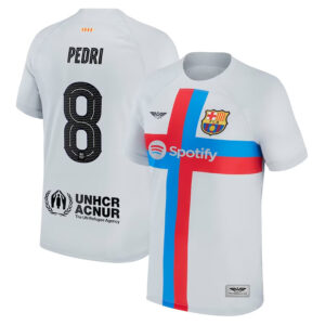 Pedri Barcelona CJP Apparel 202223 Third Breathe Stadium  Player Jersey - Gray