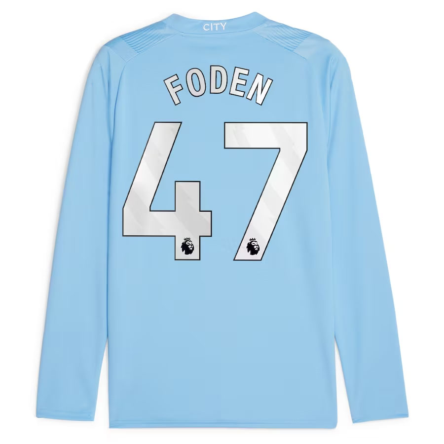 Phil-Foden-Manchester-City-CJP-Apparel-202324-Home-New-Long-Sleeve-Player-Jersey---Sky-Blue.Back