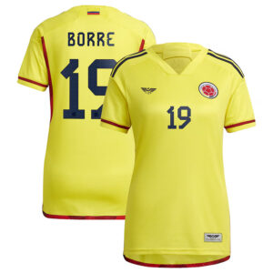 Rafael Borré Colombia National Team CJP Apparel Women's 202223 Home  Player Jersey - Yellow