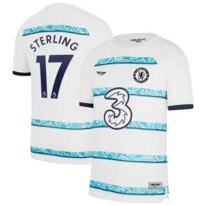 Raheem Sterling Chelsea CJP Apparel 202223 Away Breathe Stadium  Player Jersey - White