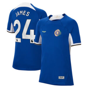 Reece James Chelsea CJP Apparel 202324 Home Stadium  Jersey - Blue