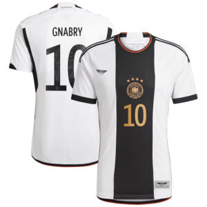 Serge Gnabry Germany National Team CJP Apparel 202223 Home  Player Jersey - White