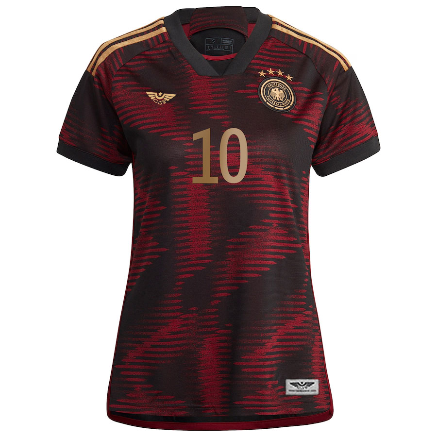 Serge-Gnabry-Germany-National-Team-CJP-Apparel-Women's-202223-Away-New-Player-Jersey---Black.Furent