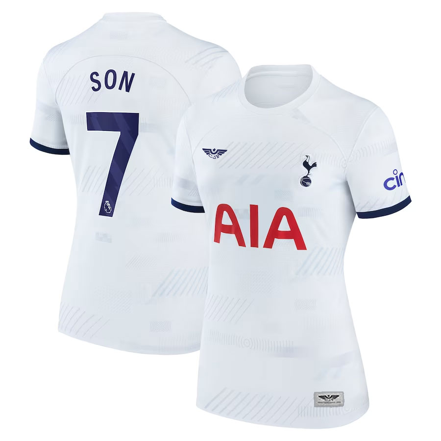 Son-Heung-min-Tottenham-Hotspur-CJP-Apparel-Women's-Home-202324-New-Player-Jersey---White
